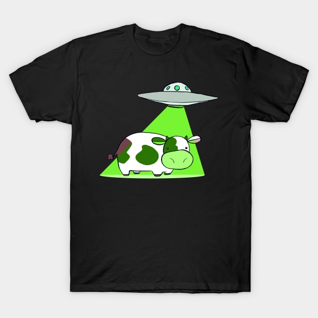 Cow Alien Abduction T-Shirt by saradaboru
